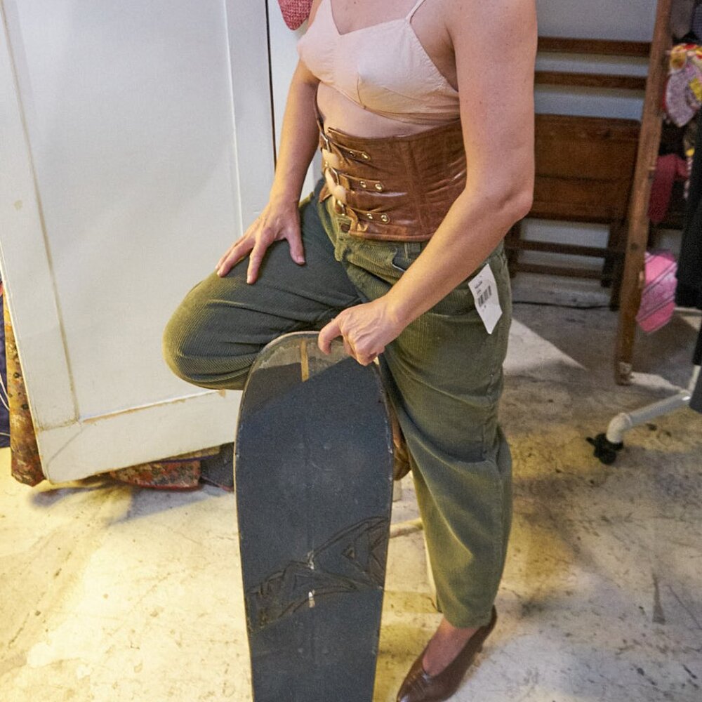 1990s Green Corduroy Deadstock Gotcha Pants